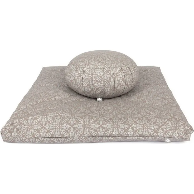 bodhi Meditationskissen Meditations-Set: Meditationskissen + Zabuton, Raja, taupe/silber