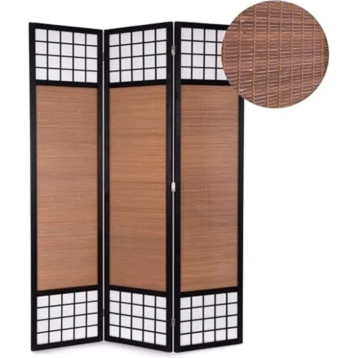 CREEDWOOD Paravent JAPANISCHER RAUMTEILER "OSAKA", 170x120 cm, 3-teilig, Shoji Paravent