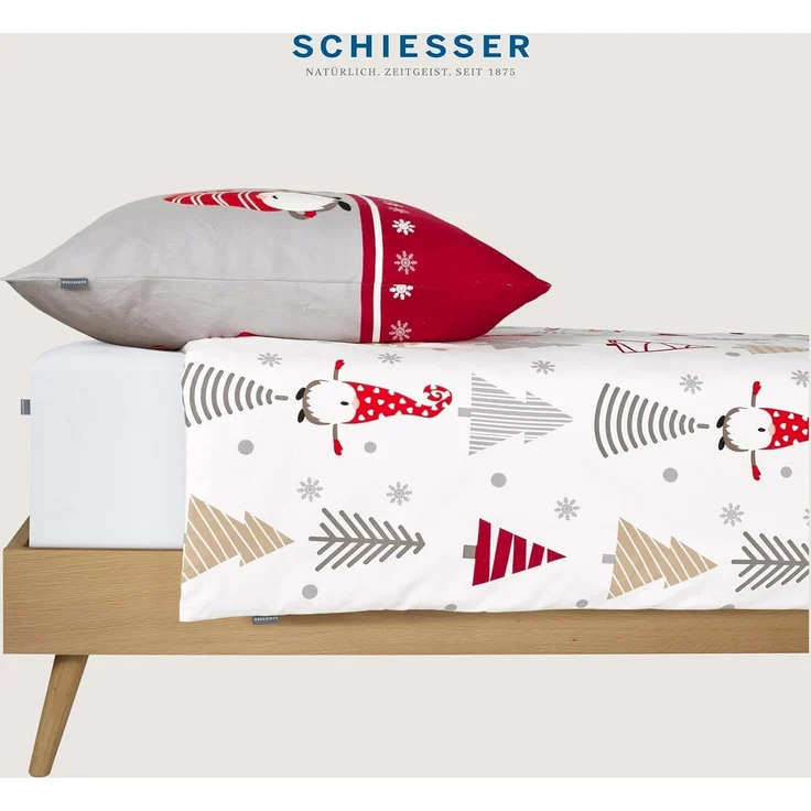 Schiesser Bettwäscheset Maren - Feinbiber - 2-teilig - 135 x 200 cm - Weiß – Bild 6