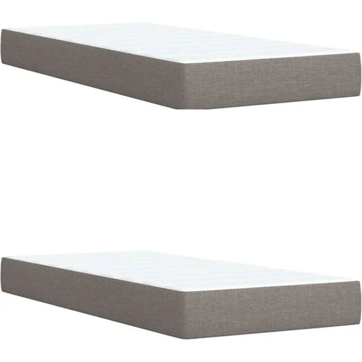 vidaXL Boxspringbett mit Matratze Taupe 200x200 cm Stoff 3285502 – Bild 6