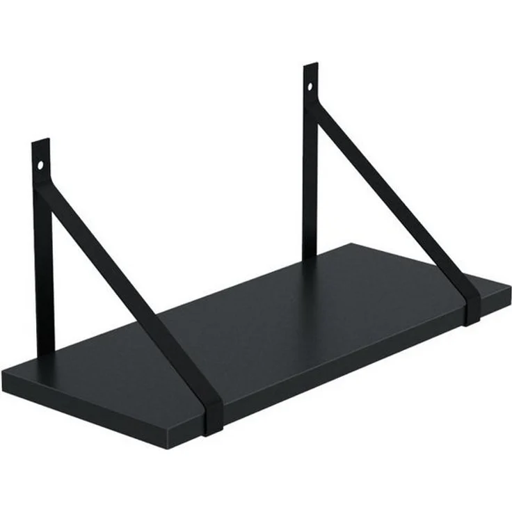 AKKE Wandregal, Hängeregal GINO modern mit schwarzen Befestigungen 2mm PVC LOFT – Bild 3
