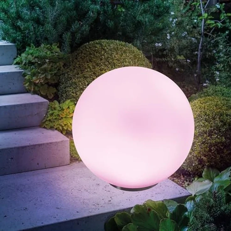 esotec LED Gartenleuchte Solarkugel, multicolor 7 Farben, D=50cm Außenleuchte winterfest 102612, LED fest integriert – Bild 3