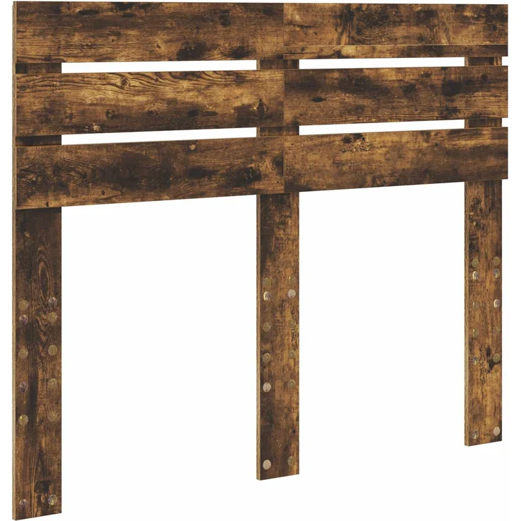 vidaXL Bettrahmen Geräucherte Eiche 120 x 190 cm Massives Kiefernholz 3411443 – Bild 5