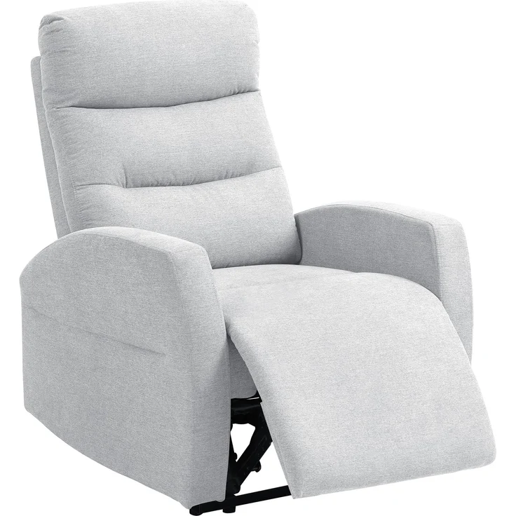 MELAYR, Verstellbarer Relaxsessel mit Fußstütze, Moderner Polstersessel, Hellgrau, 93 x 76 x 103 cm – Bild 1