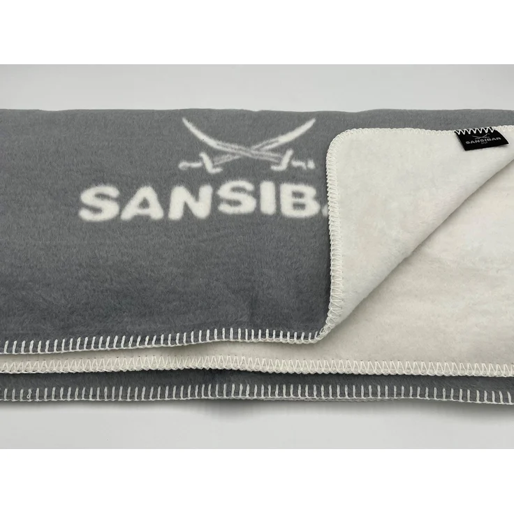 Sansibar 'Doubleface' Wohndecke, Baumwollmischgewebe silber, 150 x 200 – Bild 3