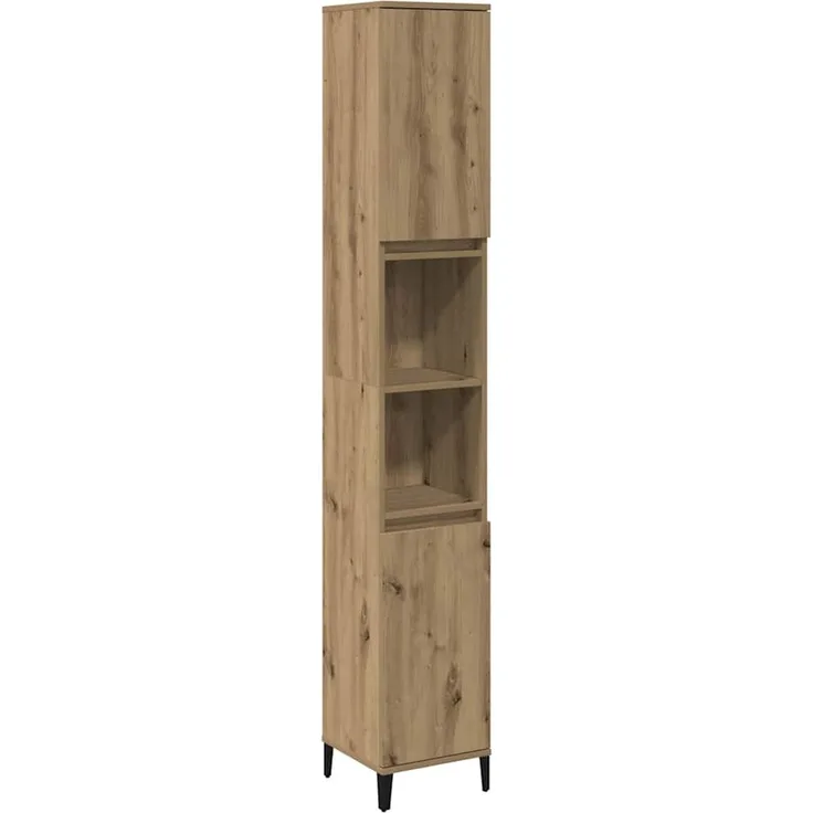 Hochschränke, Badezimmerschrank Artisan-Eiche 30x30x190 cm Holzwerkstoff
