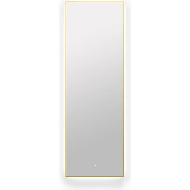 Vente-unique - Rechteckiger beleuchteter Badspiegel mit Beschlagschutz und Touchschalter - Goldener Rahmen - 50 x 150 cm - ORINELIA – Bild 4