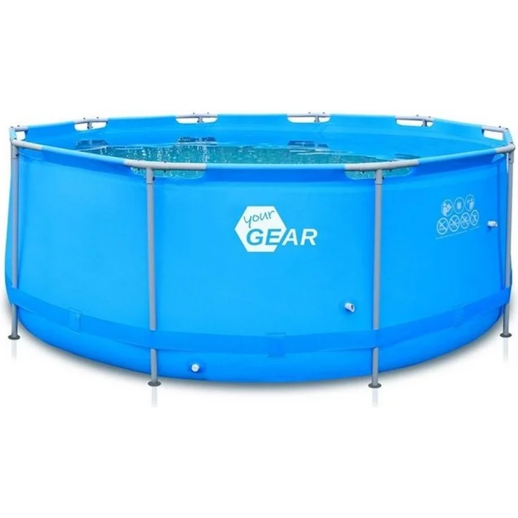 yourGEAR Rundpool Pool Ø 366 x 122 cm Stahlrahmen Gartenpool Familienpool Schwimmbecken – Bild 4
