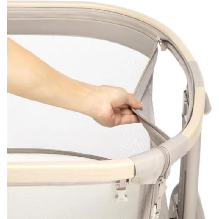 Maxi-Cosi Iora Air 2-in-1 Beistellbett mit Schaukelfunktion, atmungsaktive Stoffe, klappbar, inkl. Matratze & Reisetasche - Classic Beige Eco FR – Bild 7