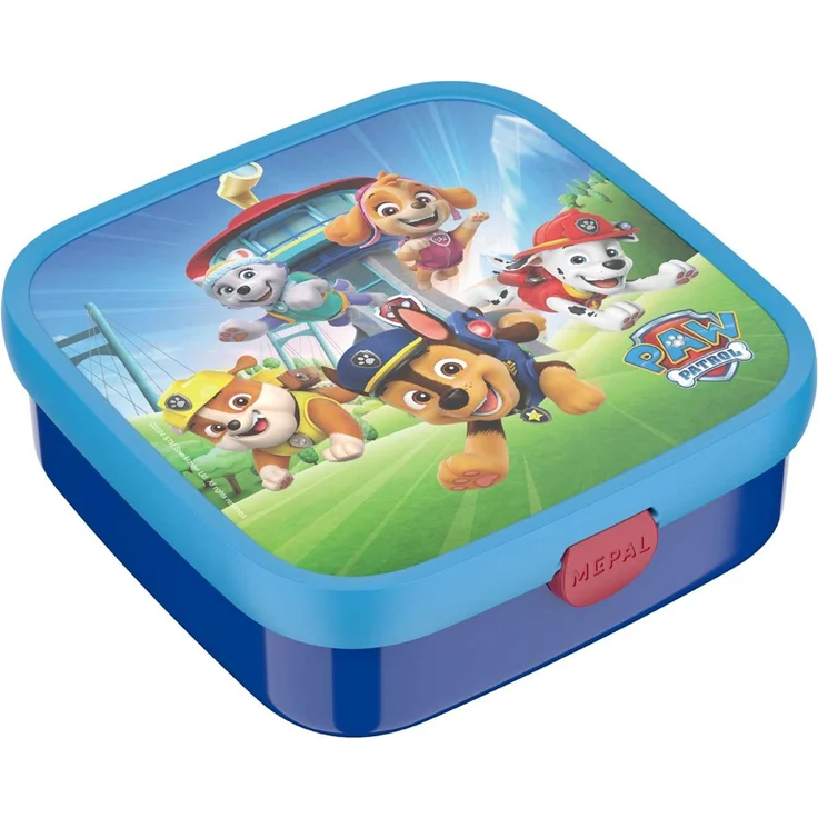 Mepal 'Campus' Brotdose Groß inklusive 2 auslaufsicheren Bento Fächern & Gabel, Kunststoff Paw Patrol Pups, 1250 ml – Bild 1