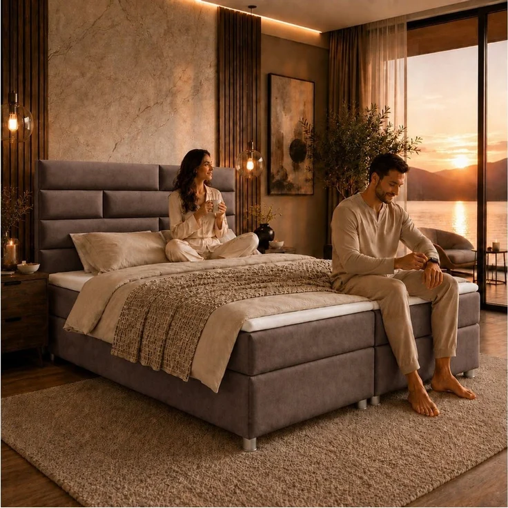 Best for Home Boxspringbett mit Stauraum Doppelbett Trinity K-5 Topper 7-Zonen Komfort – modern (Komplett-Set, 1-St, 140x200 160x200 180x200 200x200 cm), Handwerksqualität, TOP Preis-Leistungs-Verhältnis – Bild 3