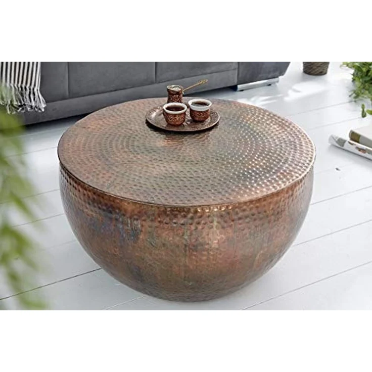 riess-ambiente Couchtisch ORIENT II Ø60cm kupfer geflammt (1-St), Wohnzimmer · Metall · rund · Hammerschlag Design · Handarbeit – Bild 2