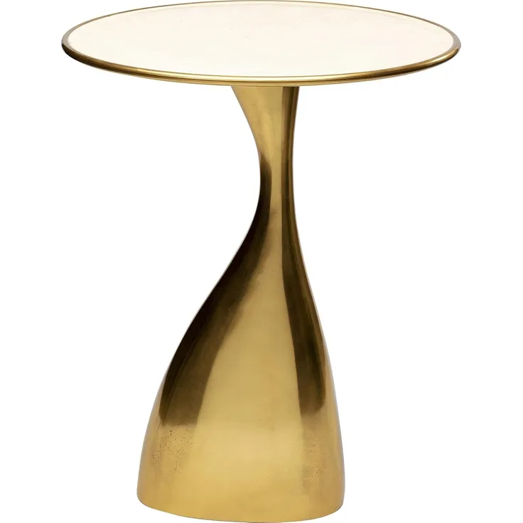 Kare Design Beistelltisch Spacey, Gold, Durchmesser 36cm, Wohnzimmertisch, Nachttisch, runder Beistelltisch, Handgearbeitet, 46 x 36 x 36 cm (H/B/T)