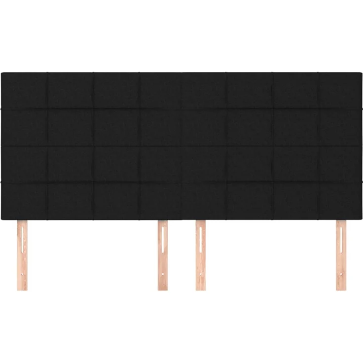 vidaXL Kopfteile 4 Stk. Schwarz 80x5x78/88 cm Stoff 3116340 – Bild 3