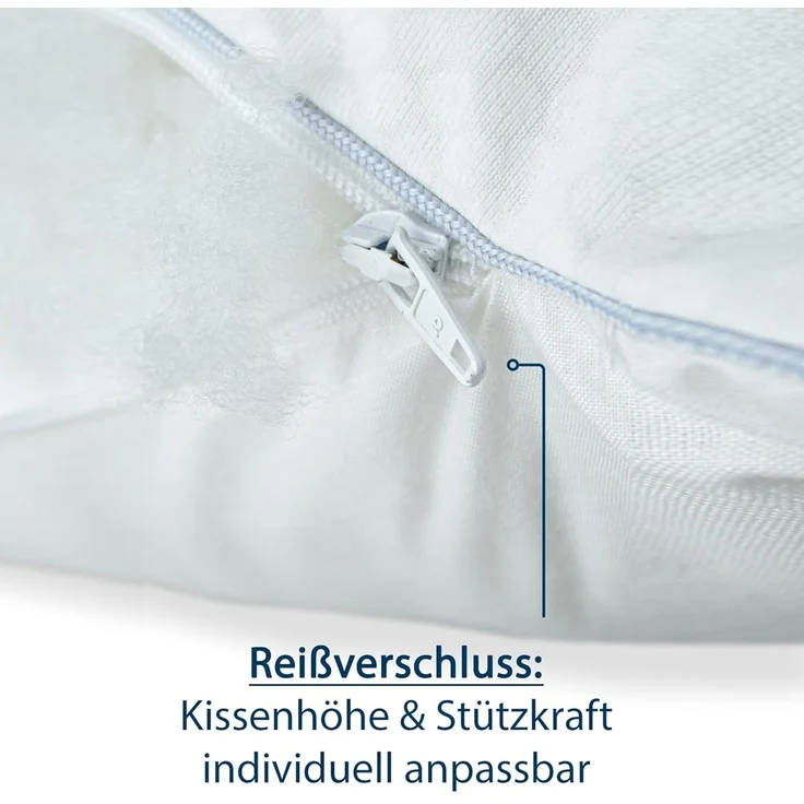 Paradies kühlendes Kopfkissen Kissen Softy Cool Sleep Bio 40x80 cm – Bild 6