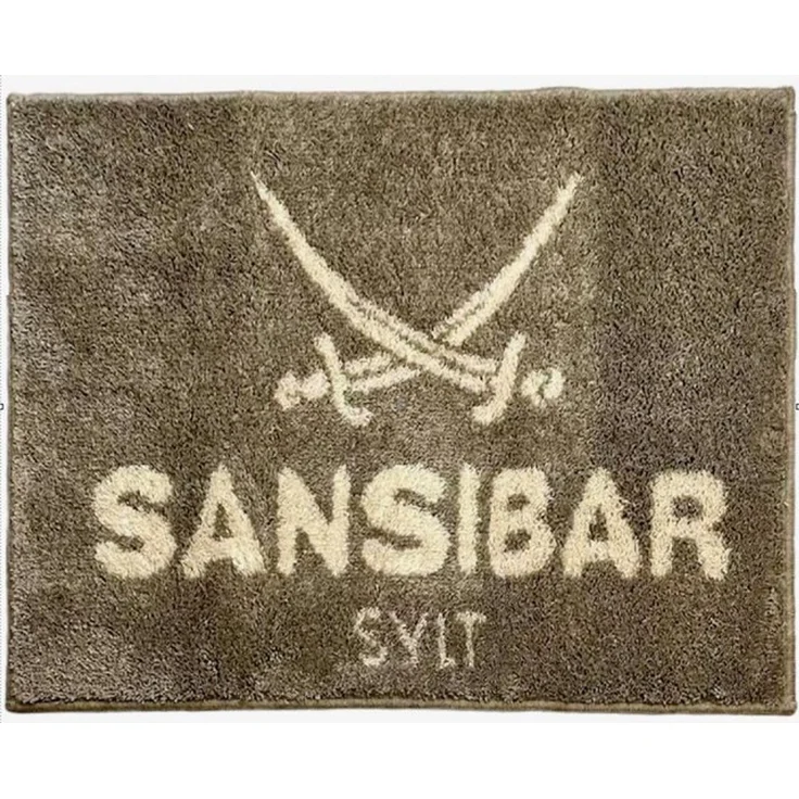 Sansibar Sylt Badematte Badematte »Sansibar, Höhe 20 mm, mit Sansibar Logo Schriftzug, rutschhemmend beschichtet, fußbodenheizungsgeeignet, strapazierfähig, schnell trocknend, Polyacryl, rechteckig, 55x65 cm, 60x100 cm, 70x120 cm – Bild 3