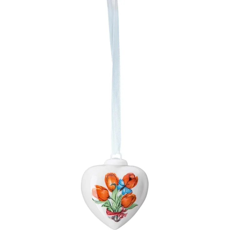 Hutschenreuther Porzellan-Mini-Herz Frühlingsgrüsse Tulpen