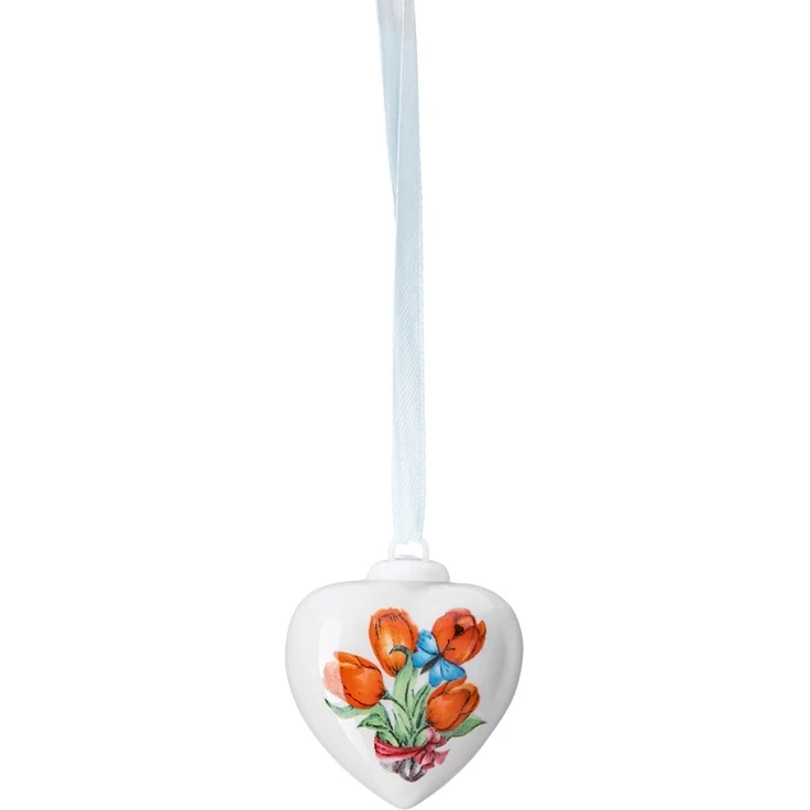 Hutschenreuther Porzellan-Mini-Herz Frühlingsgrüsse Tulpen