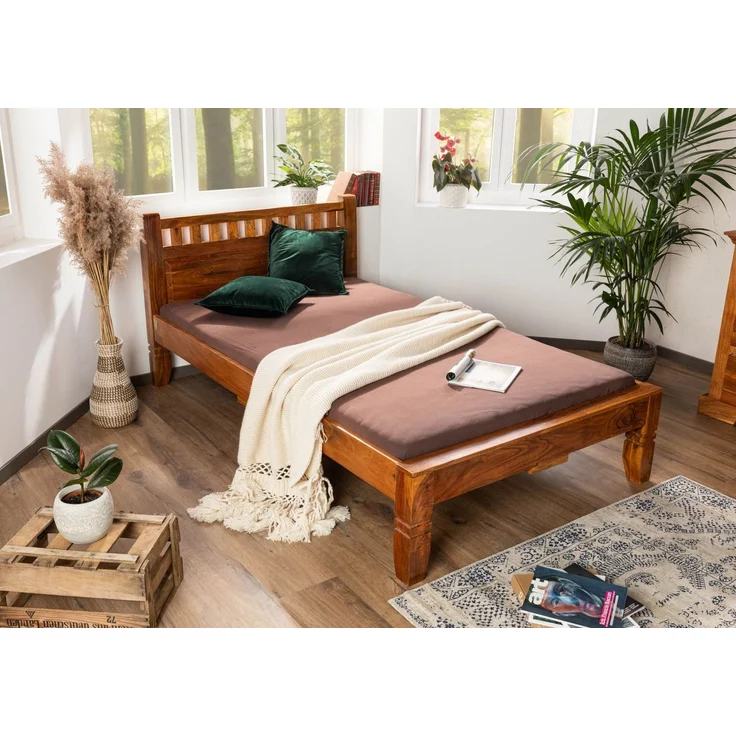 Bett Akazie 120x200x90 honig lackiert OXFORD #220 – Bild 2