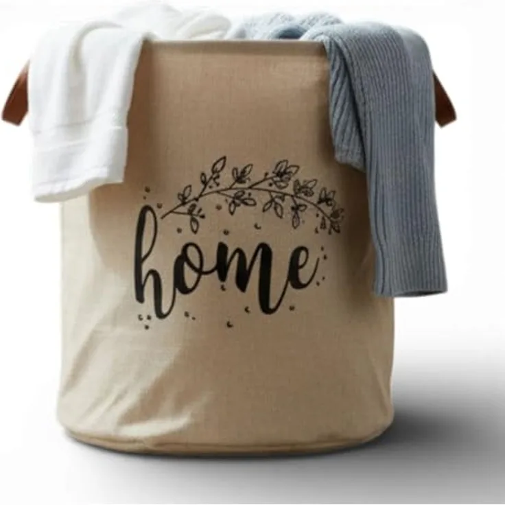 LS-LebenStil Wäschekorb Vintage Wäschesack Home 62L Faltbar Wäschesammler Wäschetruhe (Faltbar - Wäschebox Wäschesammler Wäschesortierer Aufbewahrungsbox mit Griffen für Kleidung, Handtücher, Spielzeug)