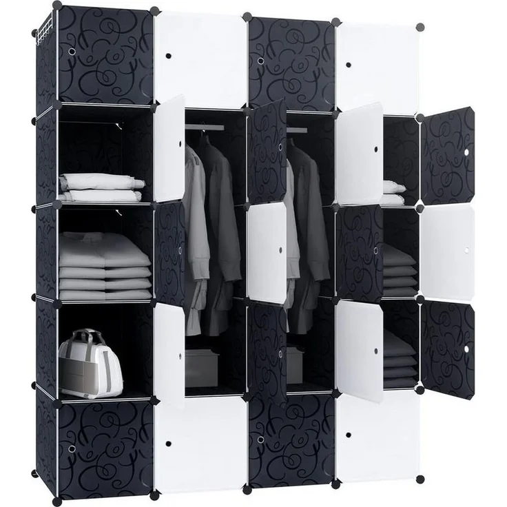FIVMEN Kleiderschrank DIY Regalsystem Platzsparendes Steckregalsystem – Bild 5