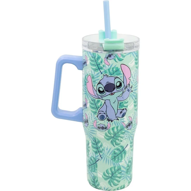 Disney Stitch XL Cool Mug 920 ml Edelstahl Thermobecher mit Strohhalm – Bild 2