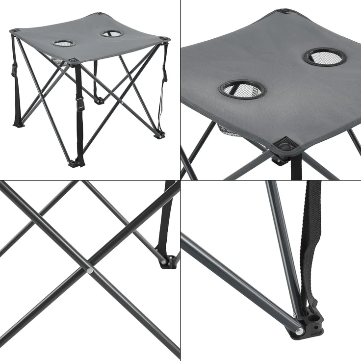 Campingmöbel Set Banz 3-tlg. Klappbar Grau [casa. pro] – Bild 6
