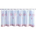 Bistrogardine mit Schlaufen ca. 150x45 cm Auswahl: bunt - Herzen