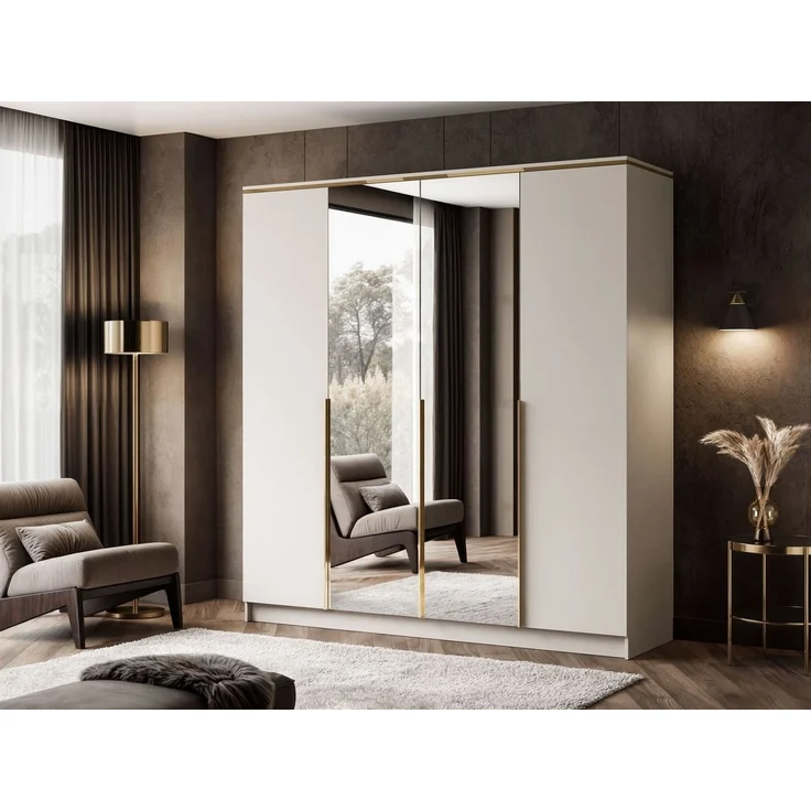 Lookway Kleiderschrank AURORA 4D KASCHMIR Shrank mit Spiegel – Bild 2
