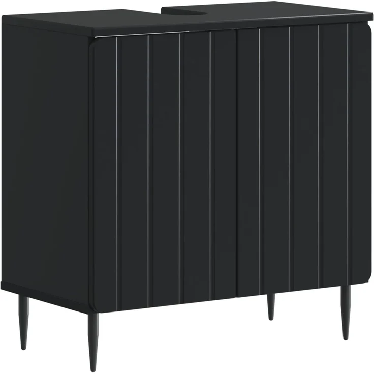 vidaXL 3-teiliges Badezimmer-Schranksystem ZWOLLE Schwarz 3417433 – Bild 4