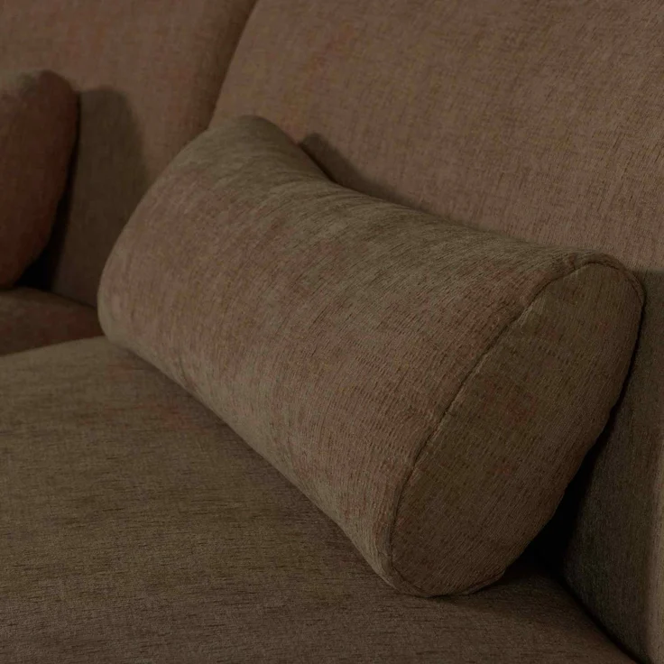 Sofa Batavier 4-Sitzer, Webstoff mit Melange-Effekt, modern halbrund, braun, großzügiges Familiensofa – Bild 5