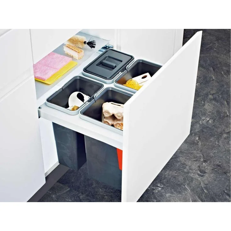 Franke Abfallsorter GARBO 60-4 Frontauszug ab 60 cm Schrankbreite / Abfalleimer / Mülleimer / Abfallsammler 40 (2x12+2x8) Liter – Bild 3
