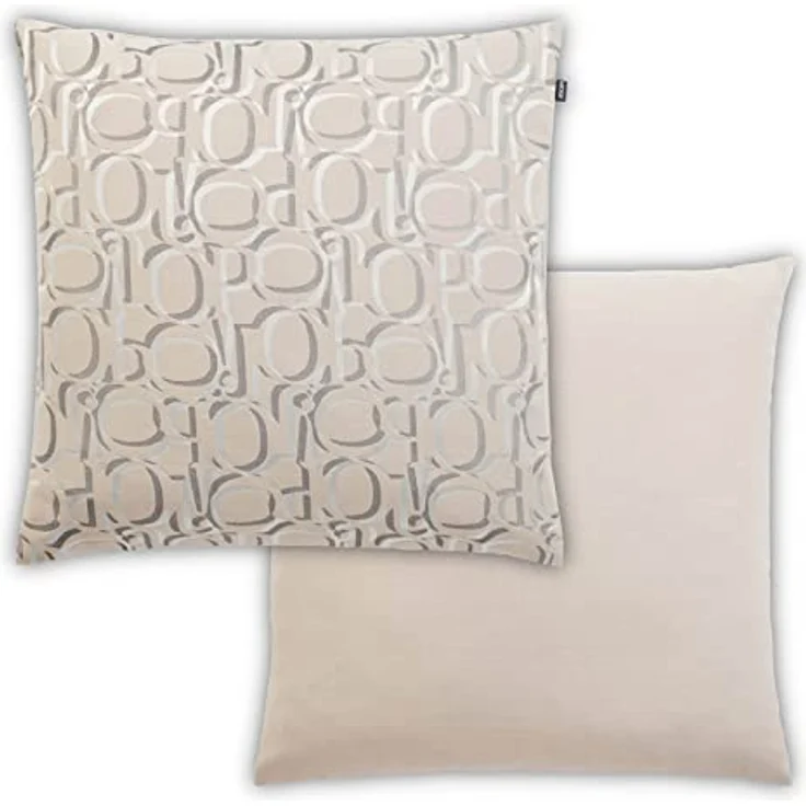 Joop! Kissenhülle Ornament, Beige, 50x50 cm, hochwertige Qualität, pflegeleicht, Reißverschluss – Bild 1