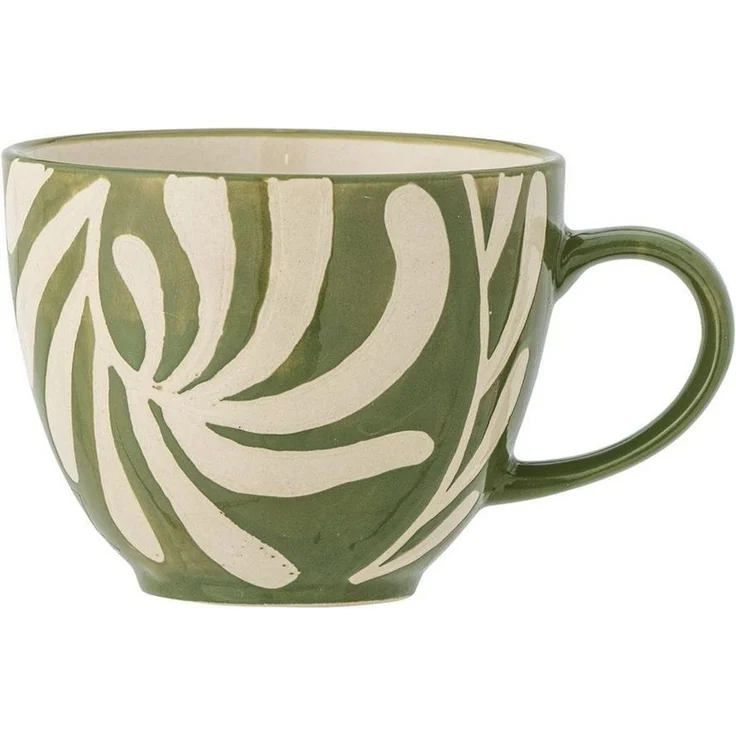 Bloomingville Tasse Heikki, Steingut, in Grün, 240ml – Bild 1