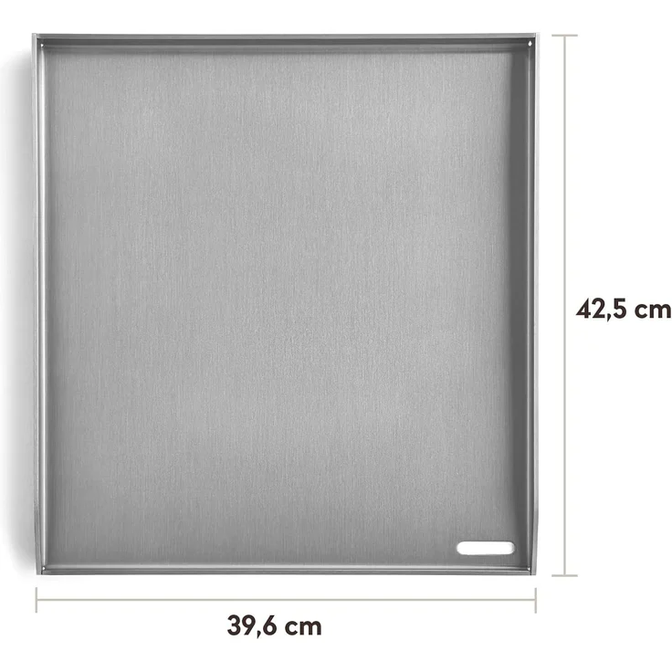BURNHARD® Plancha Grillplatte Edelstahl für Gasgrill EARL Serie, spülmaschinenfest, 42,5 x 39,6 x 3 cm - Deutsche Marke - Silber - #944505_0 – Bild 2