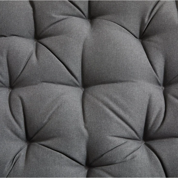 Papasan-Sessel Ø 92x67 cm mit 360°-Drehfunktion und grauem Kissen – Bild 7