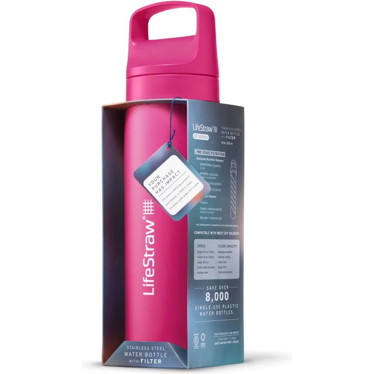 LifeStraw Go Steel 700ml (orchid pink) – Bild 2