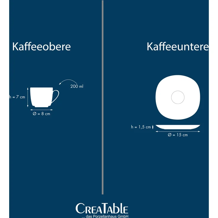 Square Weiss, Kaffeetassen 12-tlg (mo) – Bild 4