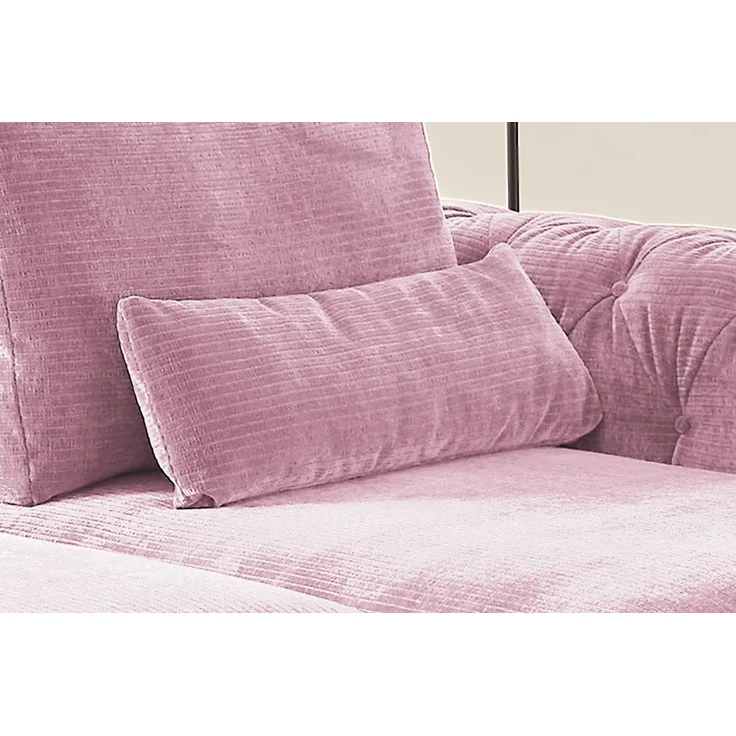 KAWOLA Nierenkissen SEPHI medium Cord Vintage rosa 37 x 19 x 67 cm