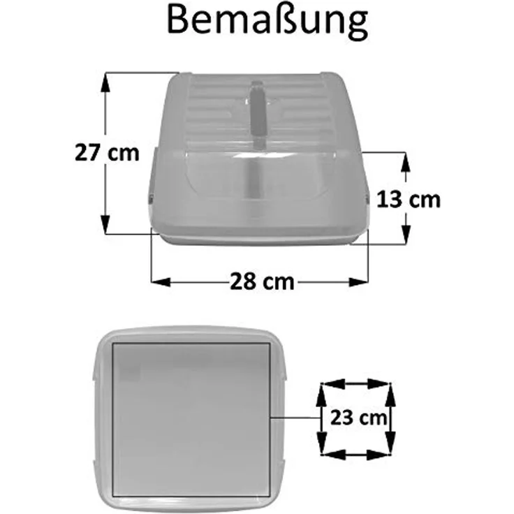 Engelland Kuchentransportbox Kuchenbox mit transparentem Deckel, Kunststoff, (Vorteils-Set, 2-tlg, sicheres Transportieren), mit Tragegriff und Klickverschluss, BPA-frei, rechteckig, Kunststoff – Bild 4