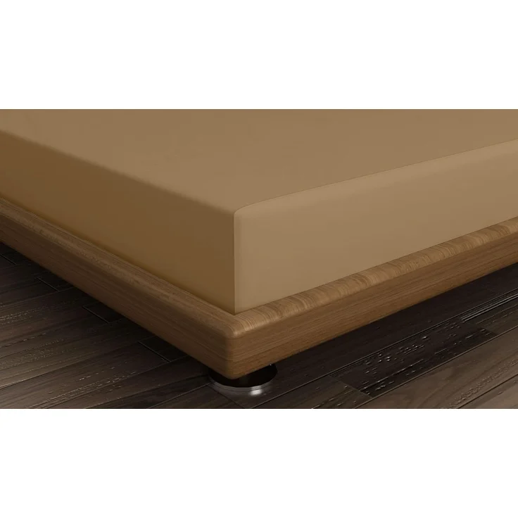 L'essentiel Maison 'Light Brown' Ranforce Queen Spannbettlaken (DE), Hellbraun, 200+30 x 150 cm – Bild 2
