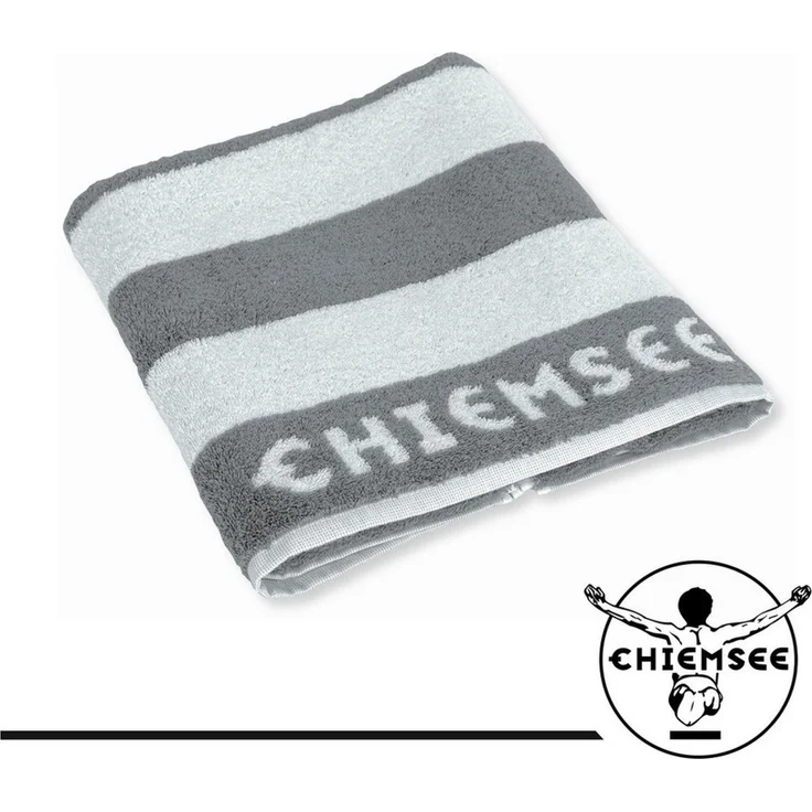 Chiemsee Handtücher 100% Baumwolle, Frottier, gestreift, Logo-Schriftzug – Bild 1
