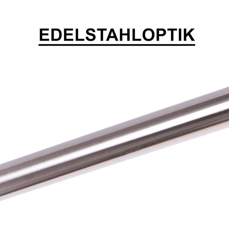 MDEKOR Gardinenstange Gardinenrohr aus Metall – Stahlrohr für Stangen Ø 16, 19 & 25 mm, Ø 19 mm Edelstahl, Länge 120 cm – Bild 3