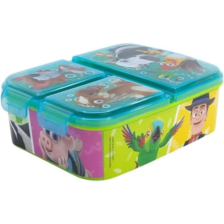 La Granja de Zenón Kinder Brotdose – Lunchbox mit 3 Fächern & tollem Design