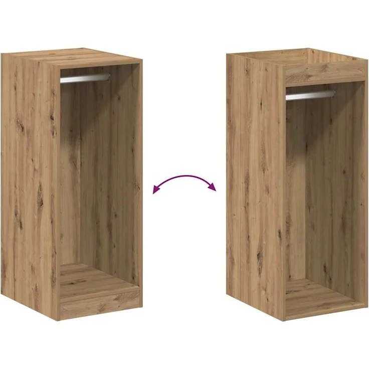 vidaXL Kleiderschrank mit Regal Artisan-Eiche 41 x 48 x 102 cm 879646 – Bild 9