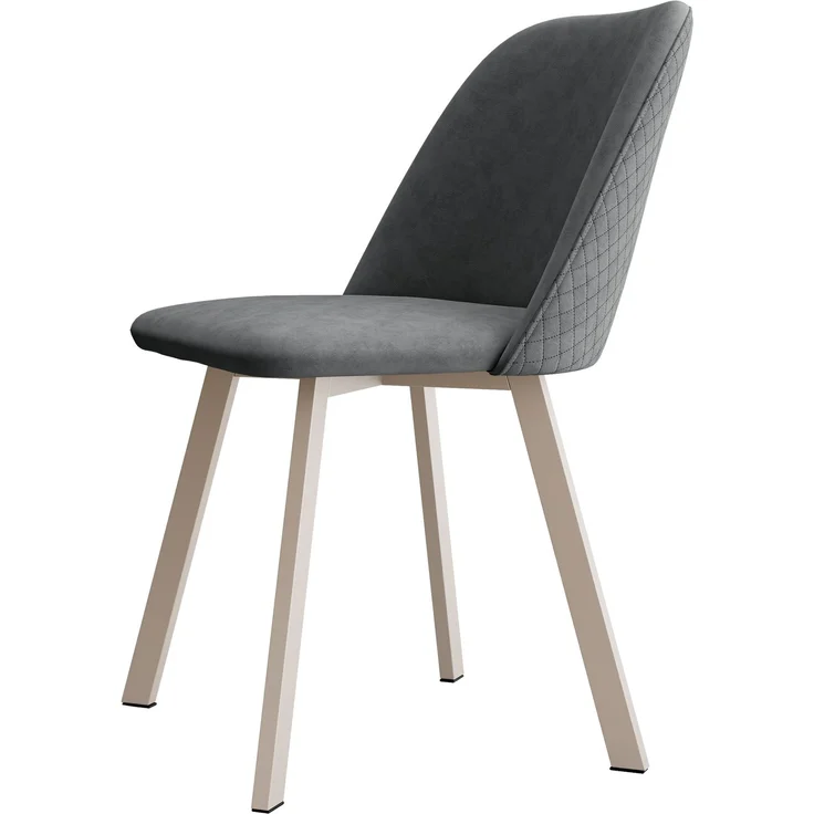 Mirjan24 Polsterstuhl K109 (Farbe: Uttario Velvet 2970 + Uttario Velvet U03 2970), 80 x 58 x 47 cm – Bild 1