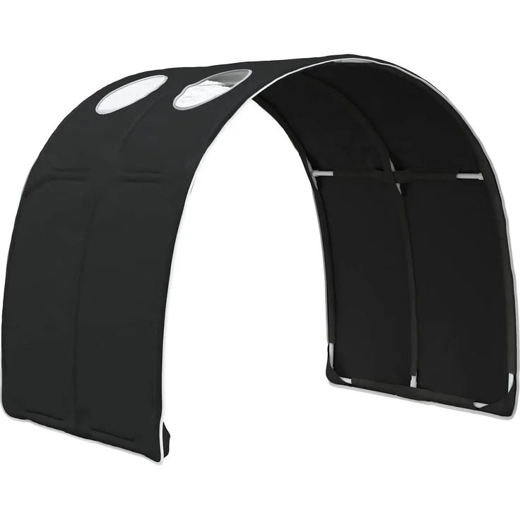 vidaXL Bettunnel 2 stk. Schwarz Polyester 893713 – Bild 4