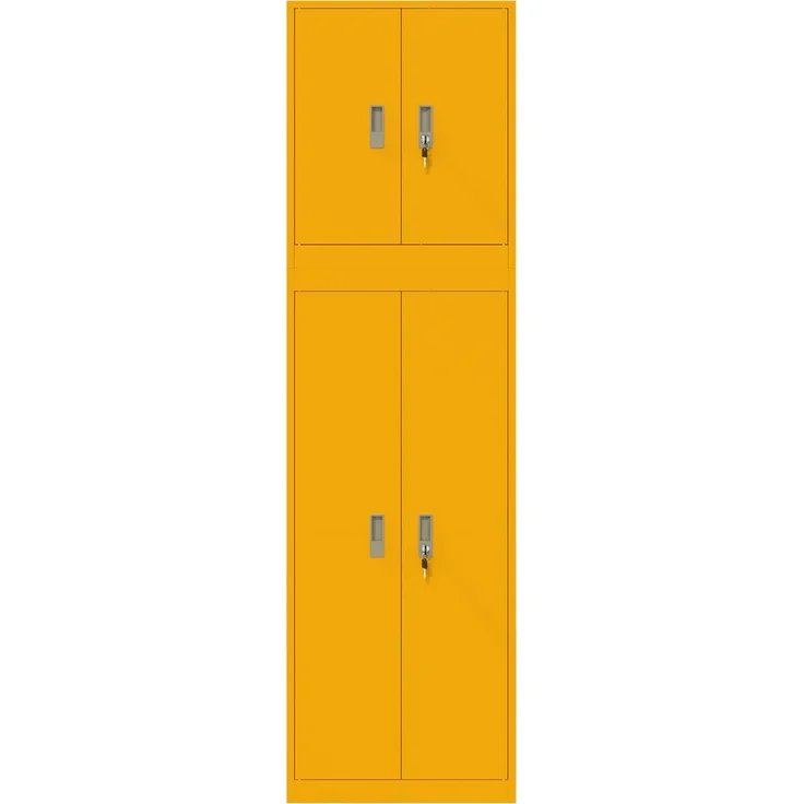 vidaXL Aufbewahrungsschrank 2 stk. Senfgelb 60 x 40 x 210 cm Stahl 3438762 – Bild 8