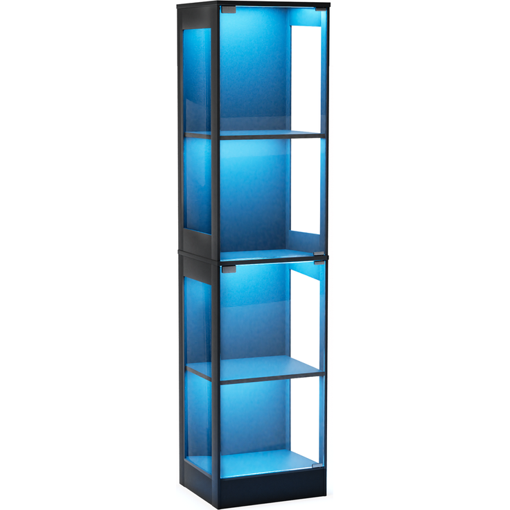 Glasvitrine 40 x 35 x 165 cm mit Glastüren, LED-Beleuchtung und Bewegungssensor – Bild 6