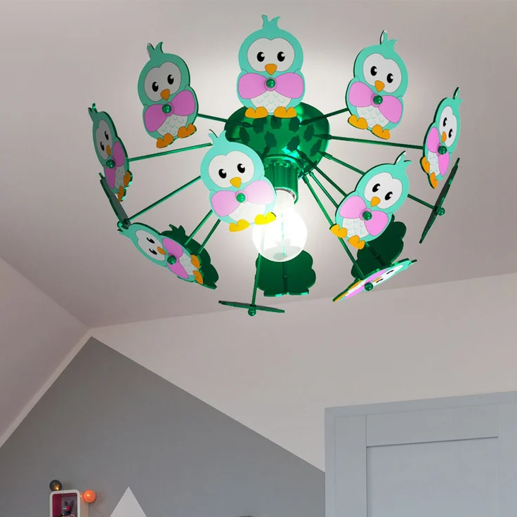 LED Kinderzimmer Deckenbeleuchtung mit Eulen VIKI 2 – Bild 3